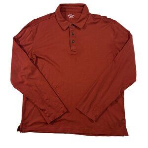 UNTUCKit Men’s Rust Red Polo Shirt Size Medium - 100% Cotton